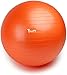 Exercise Ball, LuxFit Premium EXTRA THICK Yoga Ball '2 Year Warranty' - Swiss Ball Includes Foot Pump. Anti-Burst - Slip Resistant! 45cm, 55cm, 65cm, 75cm, 85cm Size Fitness Balls (Orange, 75cm)