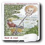 Londons Times Fish Fishing Deep Beneath Cartoons - Rod -Stewart- And Reel - Mouse Pads