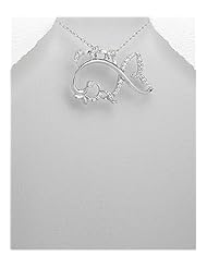 Fish CZ Pendant Necklace In 92.5 Sterling Silver
