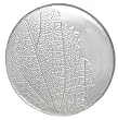 Clear Glass Leaf Design Plate 8.5" D Set of Four