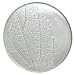 Clear Glass Leaf Design Plate 8.5" D Set of Four