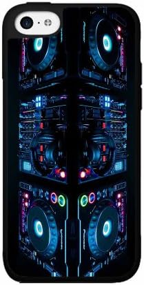 Glow in the Dark DJ Turntable - TPU Rubber Silicone Phone Case Back Cover (iPhone 5/5s)