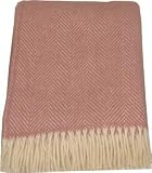 Outdoor Living : Lifestyle Fishbone Throw with Fringe - Salmon Pink
