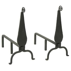 Minuteman VAND-03 Josiah's Andirons - Powder Coated Black by Minuteman