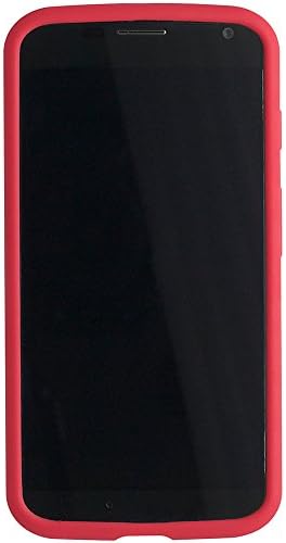 Air Jacket Grip Clear Case with Soft Grippable Rubber Side for Motorola Moto X Brand New Free Shipping- Red