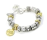 Beaded Alpha Phi Bracelet- "Live Love A-Phi"