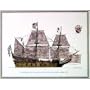 Prussian Frigate, Red Poster Print