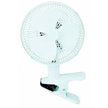 Optimus F-0702 7-Inch 2-Speed Personal Adjustable Clip-On Fan, White