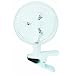 Optimus F-0702 7-Inch 2-Speed Personal Adjustable Clip-On Fan, White