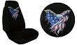 Car Truck SUV Eagle Flag Patriotic Print Seat Covers 2 Black Universal Vehicle Bucket Seatcovers