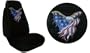 Car Truck SUV Eagle Flag Patriotic Print Seat Covers 2 Black Universal Vehicle Bucket Seatcovers