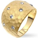 WOMEN'S RINGS GOLD PLATED W/CLEAR CZ