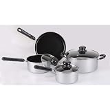 7 Piece Non-Stick Cookware Pot and Pan Set by 2K Furniture Designs