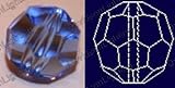 Crystal Sapphire Bead Lead Color Faceted Sphere 10 mm # 1502-10
