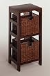 Leo 3pc Shelf and Baskets; One shelf, 2 small Baskets; 2 cartons By Winsome Furniture