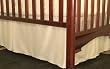 Tailored, Pleated Crib Bed Skirt Cotton 14 drop Ivory