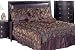 7pc QN Asian Inspired Jacqured Bedding Ensamble