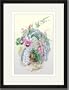 Black Framed/Matted Print 17x23, Flower Arrangement