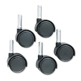 Master Caster Products  Master Caster  Duet Twin Wheels 100lbsCaster Nylon BondedUrethane Matte Black 5Set  Sold As 1 Set  Contemporary Design Strength And Performance Make These Replacement Casters An Excellent Choice For Office And Home Furnishings  Wit