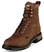TONY LAMA TW2004 8" WIDE Lace Roper Leather Mens Boots Brown Size 7.5