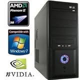 shinobee Gamer PC #3700 AMD Phenom X6 1055T HEXACORE 6x2.80 Ghz | 4GB DDR3 PC-1333 | 1500 GB SATA HDD | ATI Radeon 6870 1024MB RAM | 24x ASUS Dual Layer DVD +/- R/RW DVD-Brenner | Microsoft Windows 7 90 Tage Testversionvon "shinobee"