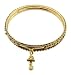 Bracelet - B240 - Indian Style Bangle with Bell Dangle Charm (70mm) ~ Gold Tone