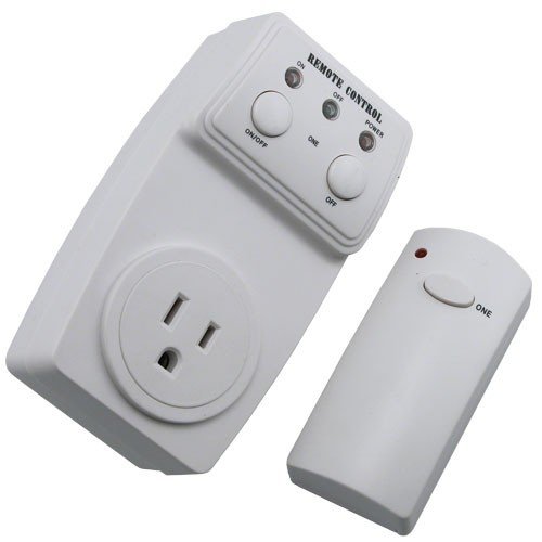 Eforcity Wireless Remote Control with Single Outlet for Lighting, Lamps, Small Appliances