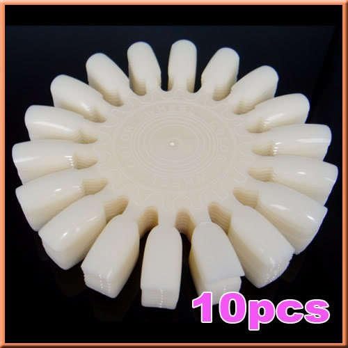 10pcs Nail Art Tips Make Up Practice Round Wheel Polish Acrylic Display Decoration