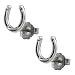 Sterling Silver Horseshoes Stud Earrings