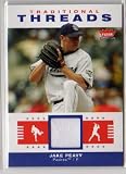 2006 Fleer Tradition Traditional Threads Jake Peavy Game Used Jersey Baseball Card