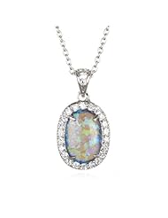 Dark Opal Bubble Pendant-18"