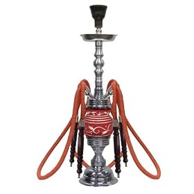 4/four Hose Queen rotator hookah (red)