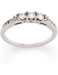 14k White Gold Diamond (0.3 cttw, H-I Color, I1-I2 Clarity)