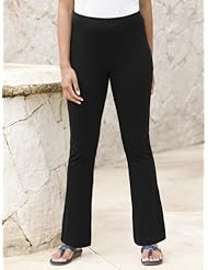 Ulla Popken Plus Size Yoga Pants - Black, 28/30