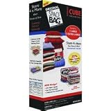 Space Bag BRS-86112-6, 2 Piece Cube Combo Vac Bags (1 Large and 1 Extra Large) Clear, 6- Foot by 2- Inch by 13- Inch