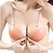 Sealike Self Adhesive Soft Silicone Invisible Push Up Bra Cleavage Enhancer Enhancement with Adjustable Transparent Straps D Cup with a stylus
