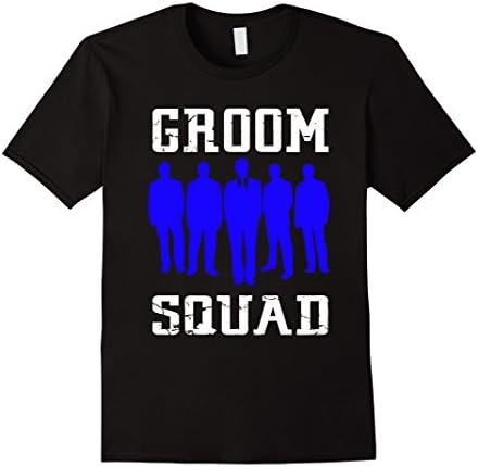 Men's Groom Squad T-Shirt - Blue Silhouette Groomsmen Shirt Medium Black
