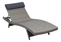 Big Sale Atlantic 2-Piece Tahiti Deluxe Lounger Wicker Lounger Set, Grey