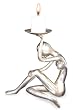 Silver and bronze candleholder, 'Woman' Silver and bronze candleholder, 'Woman'