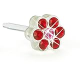 Blomdahl Medical Plastic Daisy, Ruby/ Rose