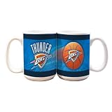 NBA Oklahoma City Thunder 2 Pack 15oz White SportsBall Mug