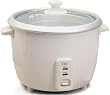 Maxi-Matic ERC-008 Elite Cuisine 8-Cup Rice Cooker with Glass Lid, White