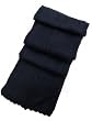 Handmade Alpaca Natural Fiber Scarf - Cable Design in Imperial Black (Hand-cr...