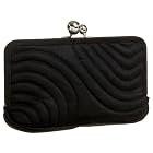 SR SQUARED by Sondra Roberts Sueded 'Swirl'Kisslock Clutch