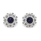Crystal Button Earrings||RF10F