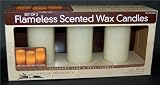 Set of 3 Flameless Scented Wax Candles (Vanilla)