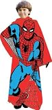 Amazing Spiderman Marvel Comics Webslinger Kids Snuggler Fleece Throw Blanket With Sleeves Amazing Spiderman Marvel Comics Webslinger Kids Snuggler Fleece Throw Blanket With Sleeves
