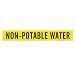 Brady 7203-1 14" Width x 2-1/4" Height, B-946 High Performance Vinyl, Black on Yellow Self-Sticking Pipe Marker, Legend "Non-Potable Water"