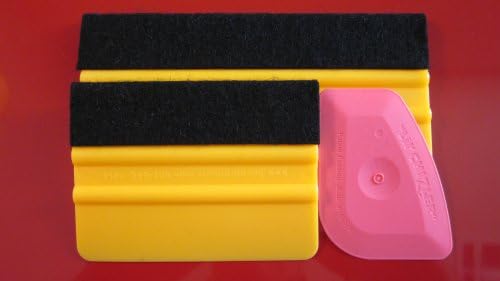 (2) FELT EDGE SQUEEGEE "YELLOW" 4" & 6" & (1) Lil CHIZLER