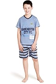 Pure Cotton Manchester City Football Club Short Pyjamas